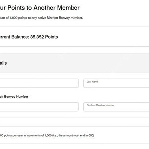메리어트 포인트 35,000포인트(9.6)양도합니다.