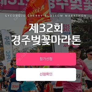 경주 벚꽃 마라톤 5km 여자 양도합니다(25/04/05)