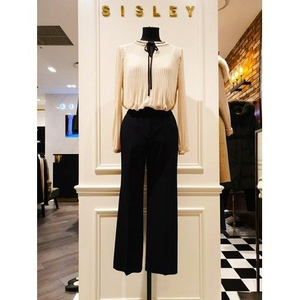 SISLEY 시슬리 플리츠 시스루 블라우스 85