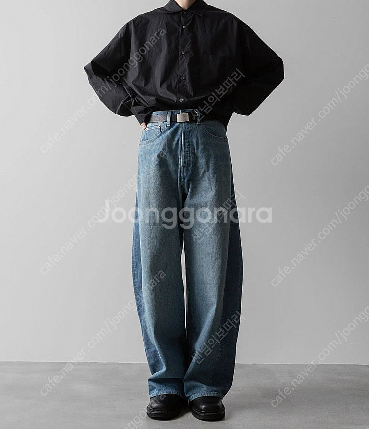 Ssstein 슈타인 24FW 디포메이션 와이드 데님 진 인디고 새상품 L--0