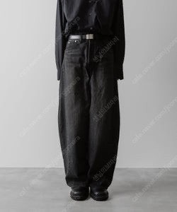 24FW ssstein 슈타인 디포메이션 와이드 데님 진 블랙 새상품--1