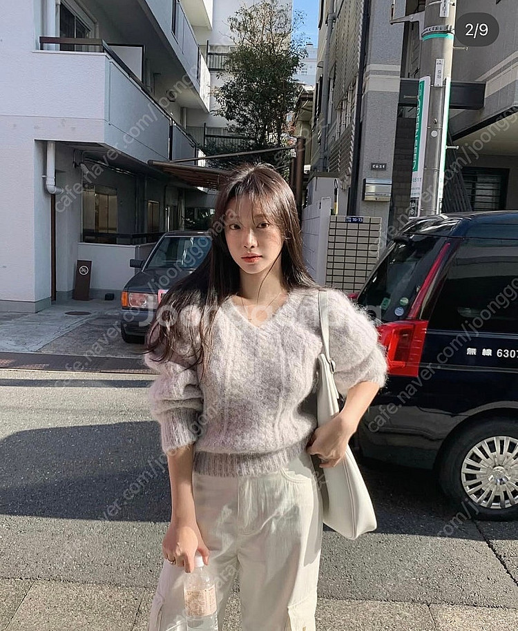 더위시 리즈 피넛 케이블 니트 그레이--0