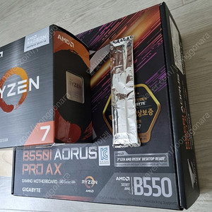 AMD 라이젠7 5700G + GIGABYTE B550I AORUS PRO AX + 삼성전자 DDR4 16GB x 2개