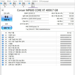 커세어 CORSAIR MP600 CORE XT 4TB