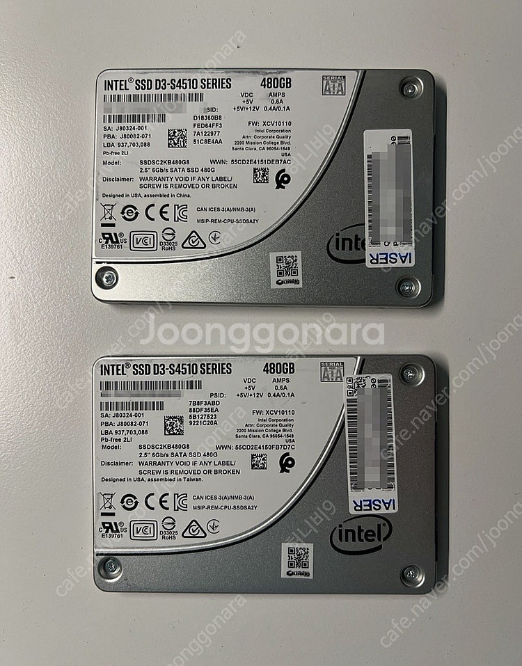 인텔 SSD D3-S4510 480GB, 2.5인치 2...--0