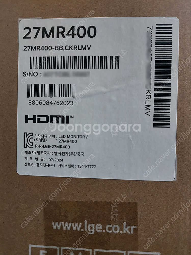 [미개봉] 모니터 27인치 LG전자 27MR400 FH...--1