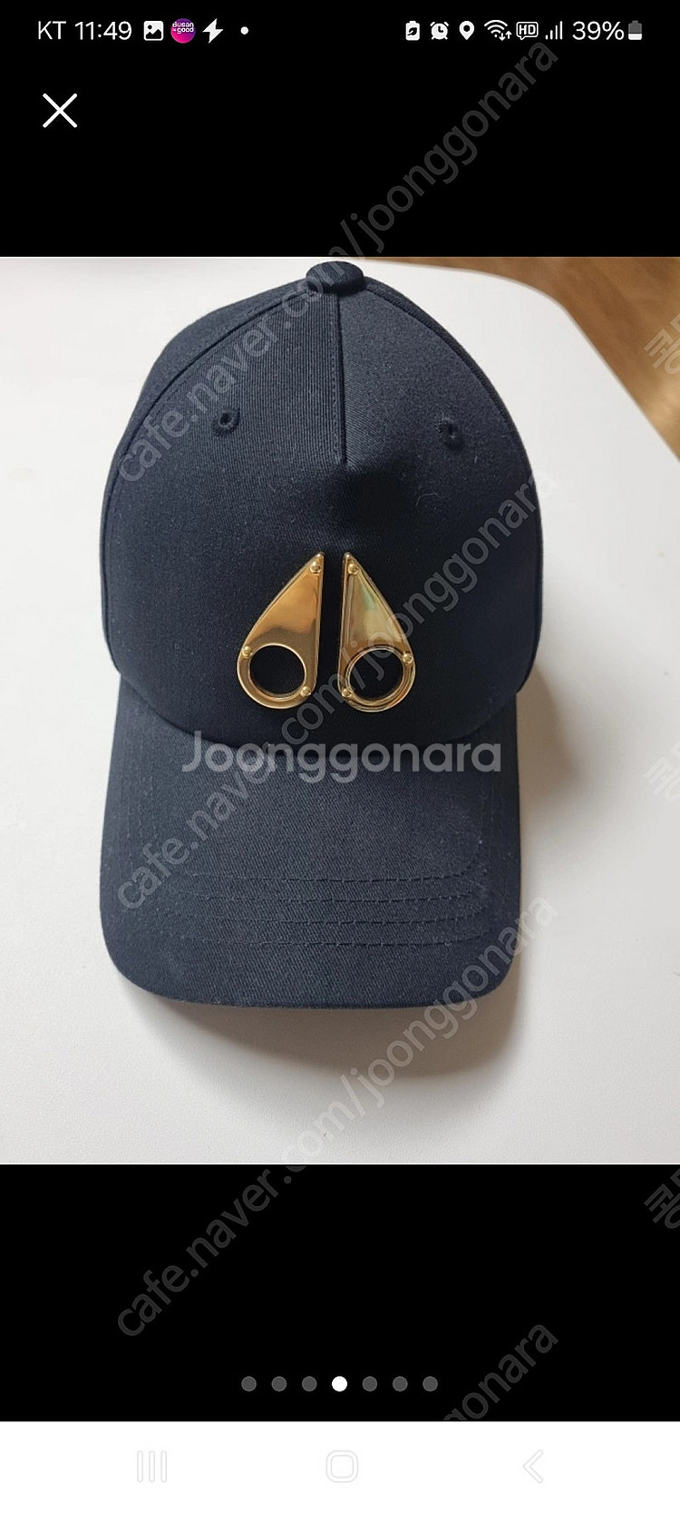 무스너클 골드로고 아이콘 캡 모자( 정품 새제품)--3