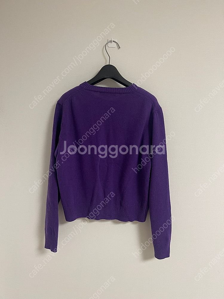 드온도 센느 울캐시미어 가디건 퍼플--4