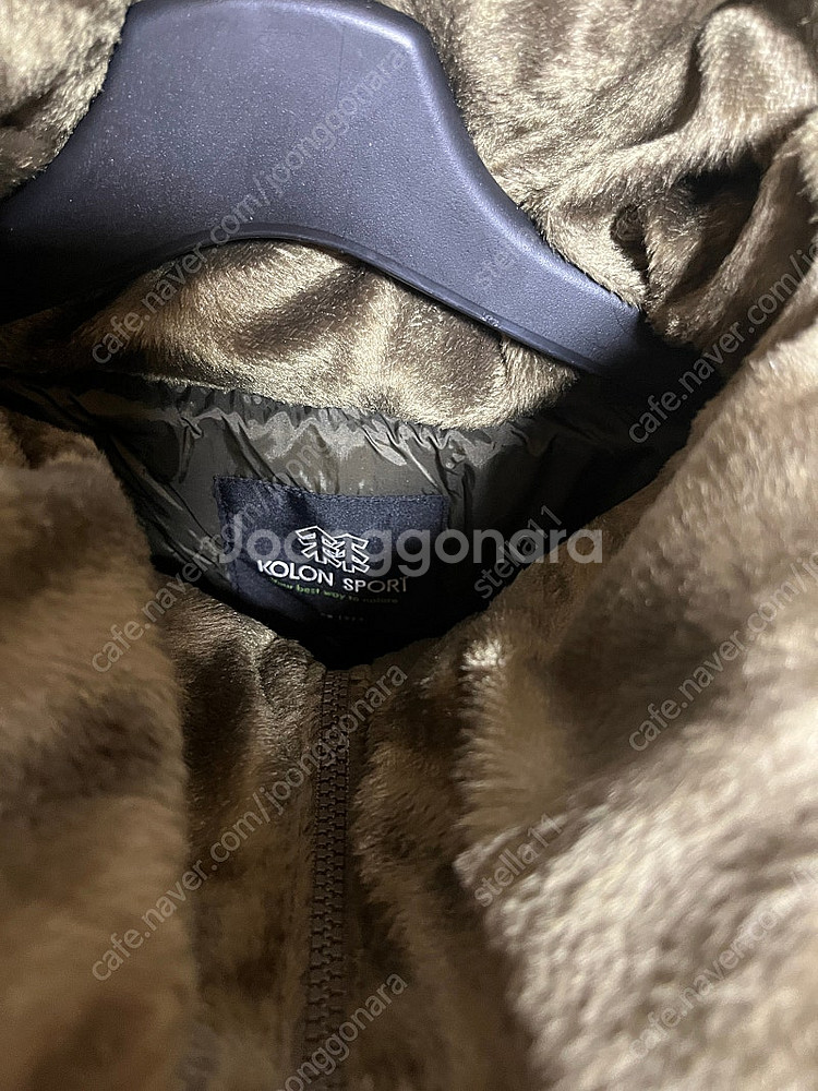 [코오롱]오브제st.구스다운 탕웨이 패딩 카키색--4