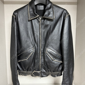 세비지 Destroyed Leather Shearling Jacket