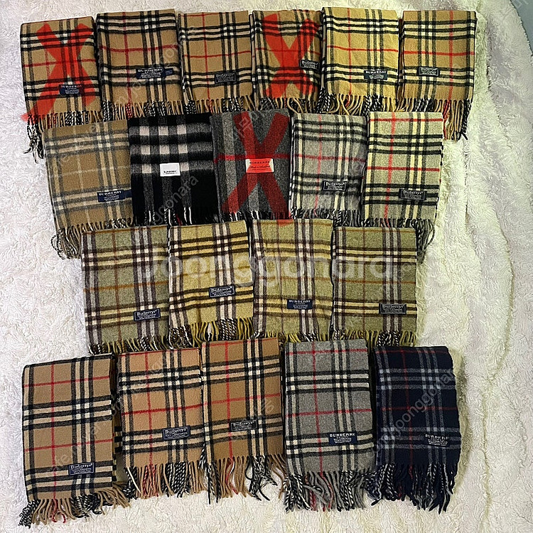 버버리 정품 체크 목도리 머플러 공용--0