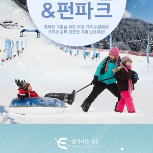 엘리시안 강촌 스노우힐&펀파크 눈썰매 티켓 1장