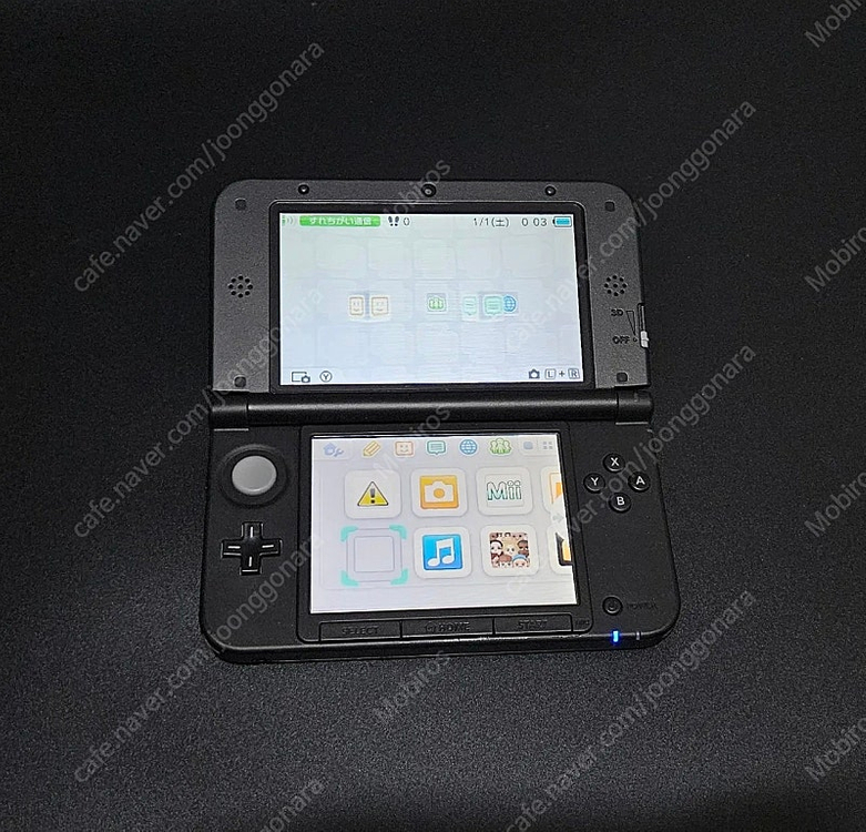 닌텐도 3DS LL 블루블랙 일본판 팝니다--4