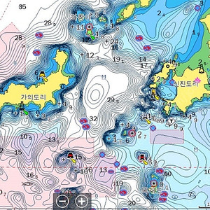 보트 어탐기(로렌스/심라드) 전용 씨맵(C-map) 전자해도