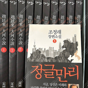 조정래 작가 한강 10권/태백산맥7편/정글만리1