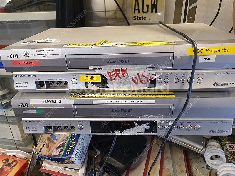 JVC 비디오플레이어 HR-S8010UM 두대 VHS--0