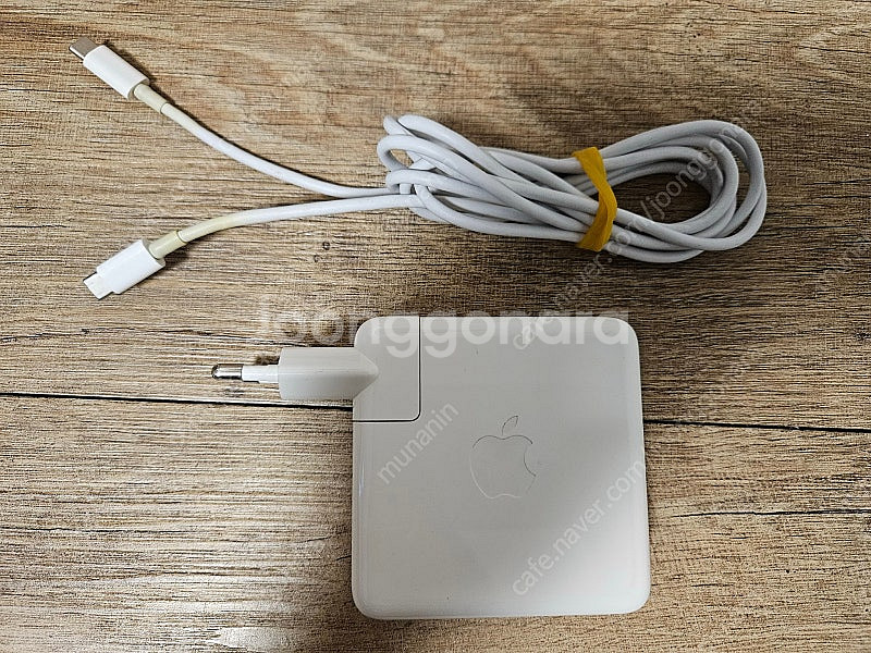 애플 맥북 USB-C 충전기 87w & 애플 케이블--0