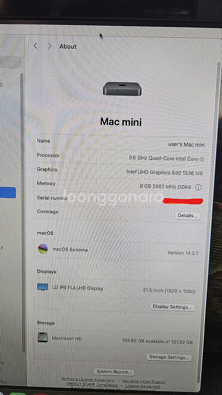 2018 맥미니 i3 8G 120G--2