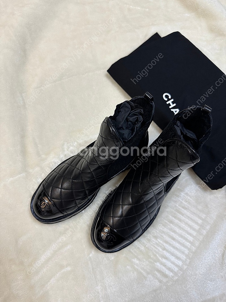 [새상품]샤넬 CC로고 첼시 부츠 블랙 기모 G4519...--3