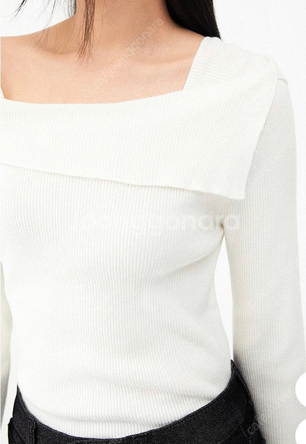 미쏘 언발숄더 스퀘어넥 니트 /아모멘토 낫띵리튼 던스트 더바넷 파사드패턴 리본빛 cos 문달 바이무드 그로브 킨다베...--1