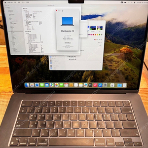 맥북에어 M2 15인치 용량 2TB 램16기가 배터리효율100프로 23년모델