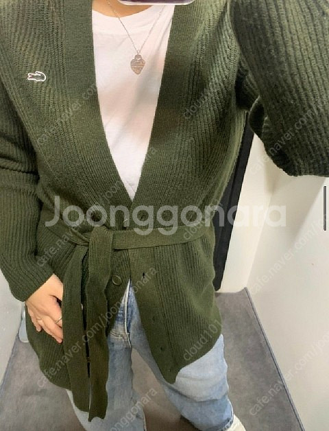 라코스테 가디건 매장 정품 새상품 반값이하 여성 로브 ...--5