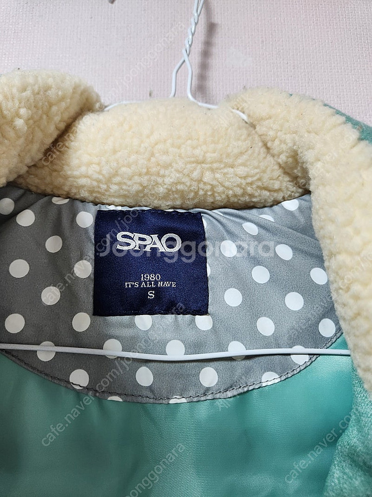 S 사이즈 SPAO 민트색 패딩조끼--5