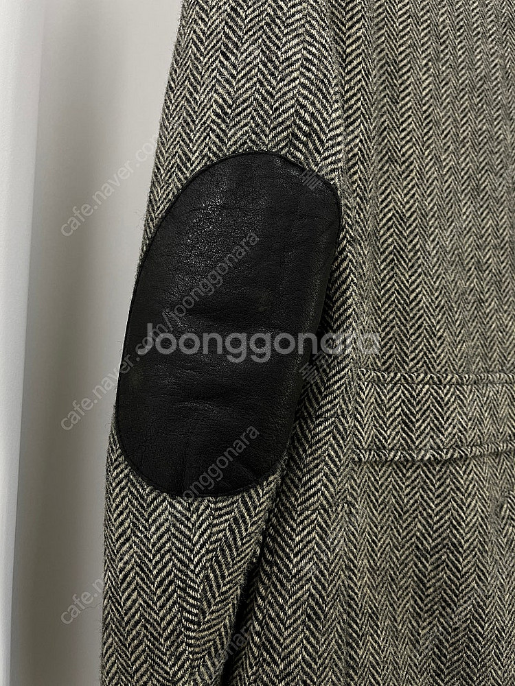00's 폴로 랄프로렌 헤링본 레더엘보 울 헌팅자켓 R...--7