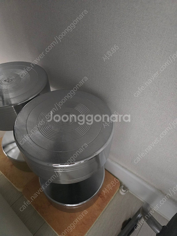 크롬 도금 아령 10lg 15kg 20kg 세트 팝니다--1
