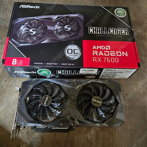 RX 7600 ASRock 라데온 RX 7600 CHALLENGER OC D6 8GB 대원씨티에스 -M