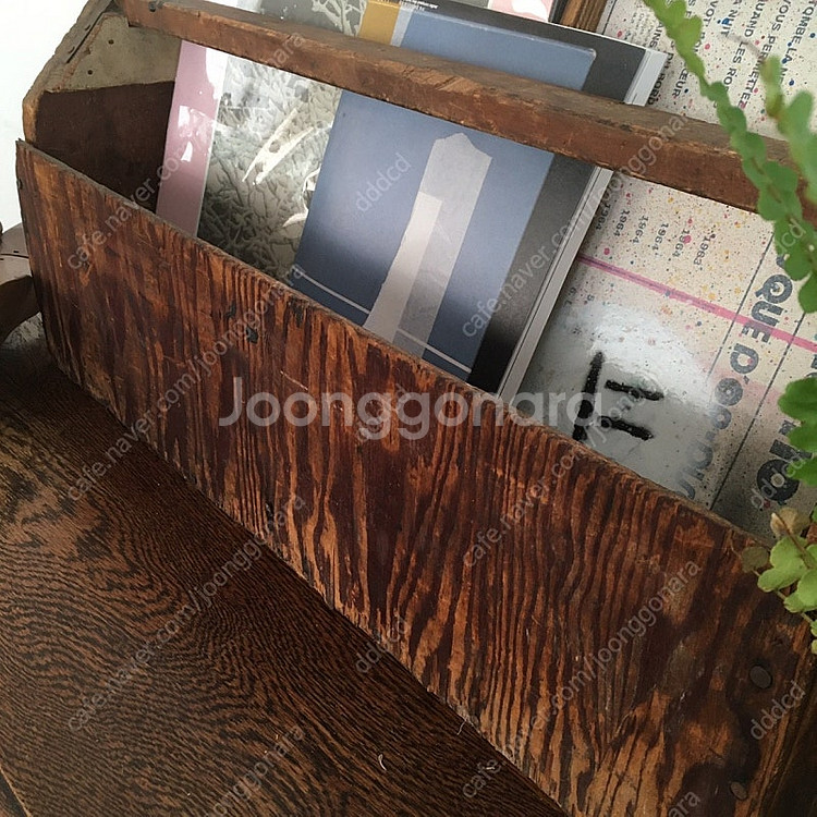 빈티지 원목 공구함--2