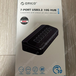 [오리코] orico 7포트 유전원 겸용 usb 3.2 gen2 허브 판매합니다.(새상품)