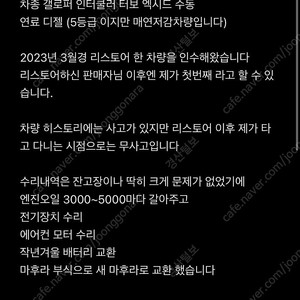 리스토어 갤로퍼 디젤 DOC 수동 4륜