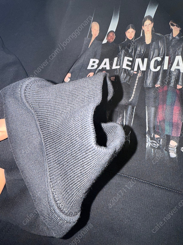 리얼 발렌시아가2 후드 블랙 팝니다--2