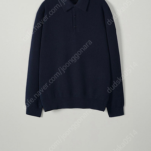 인더로우 울 코튼 립 니트 폴로 네이비 카라 니트(wool cotton rib knit polo deep navy) 2사이즈 새상품