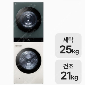 LG 오브제 워시타워 WL21EGZU(세탁 25kg/건조21kg)