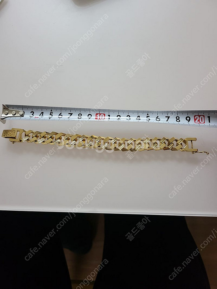 대구 18k 양면팔각체인 금팔찌 팔아요--4