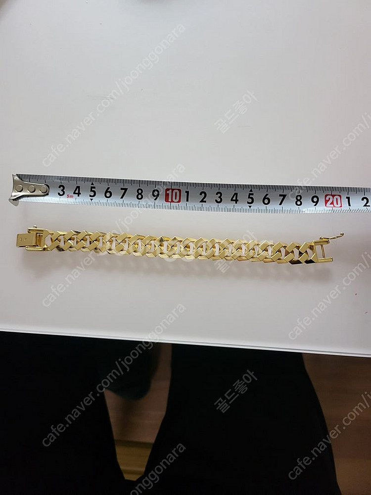 대구 18k 양면팔각체인 금팔찌 팔아요--5