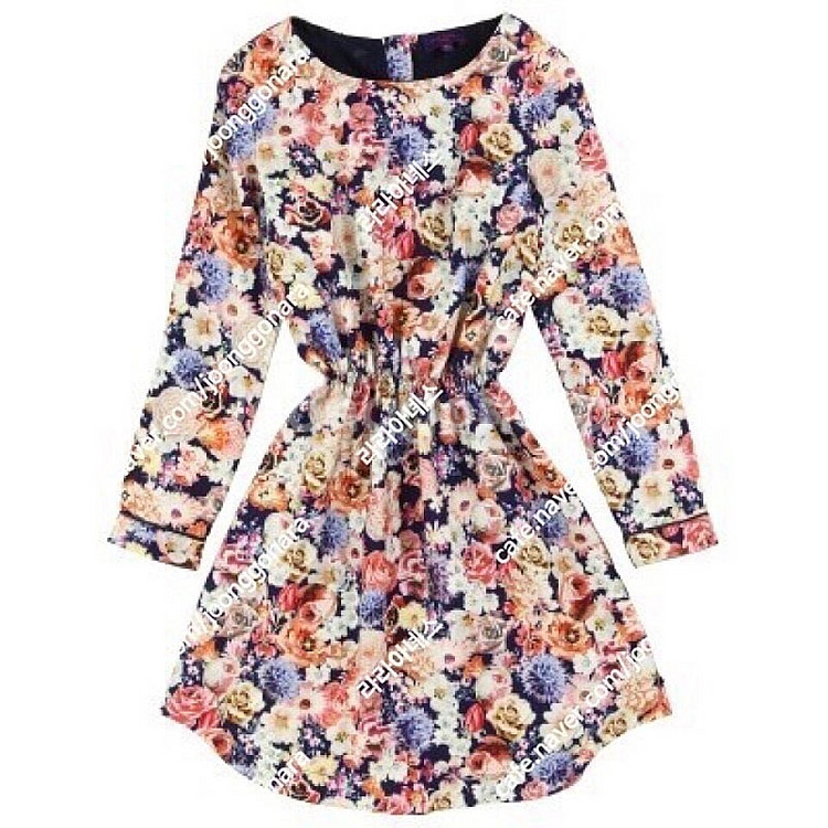 폴스미스주니어 꽃프린팅 밴딩 원피스 3Y--0