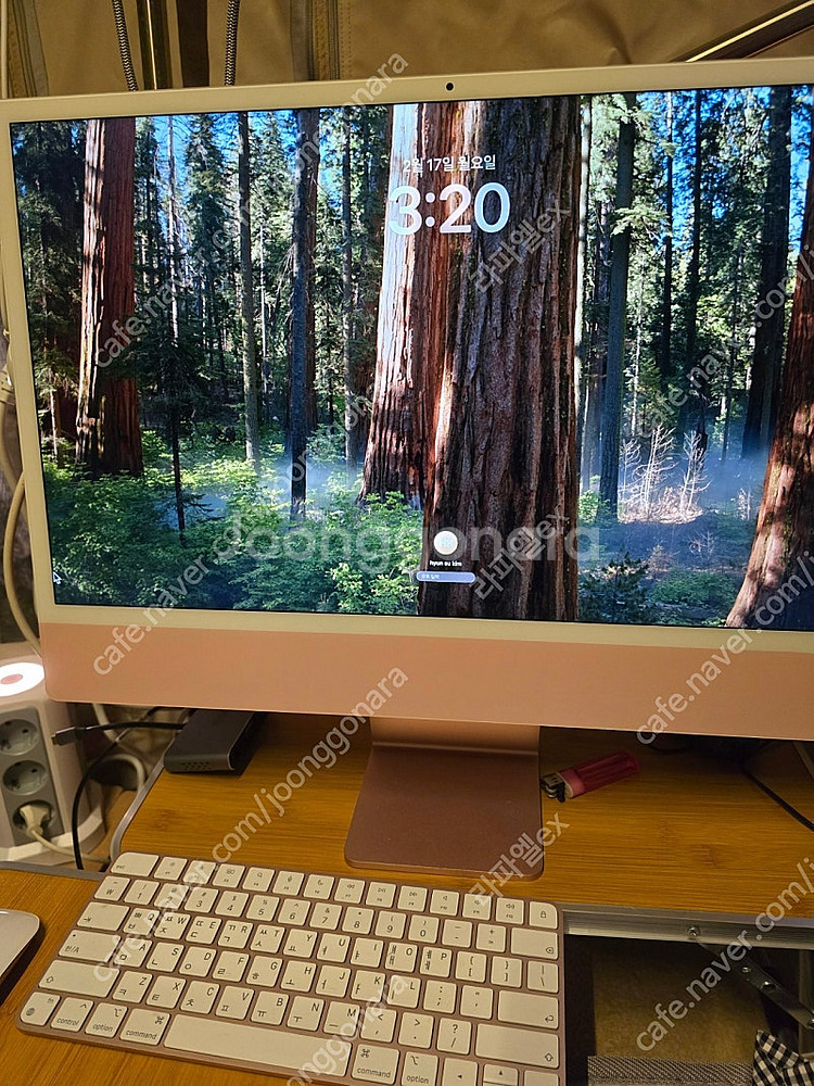 아이맥 m1 메모리8G ssd 256. 24인치 8코어--0
