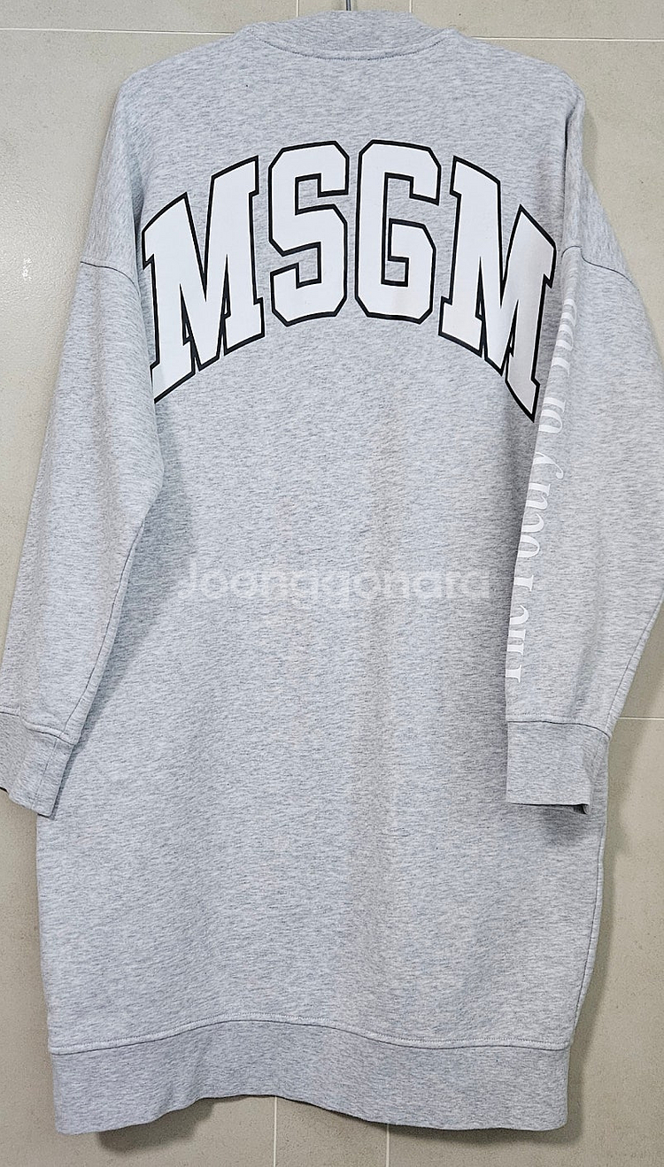 MSGM 사이드레터링 스웻원피스 그레이 XS 택포 65...--0