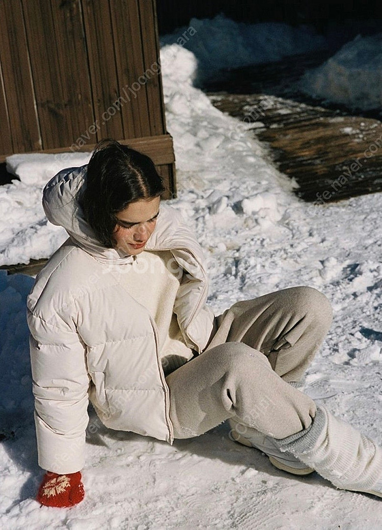 샵엠 구스 세인트패딩 아이보리 S--1