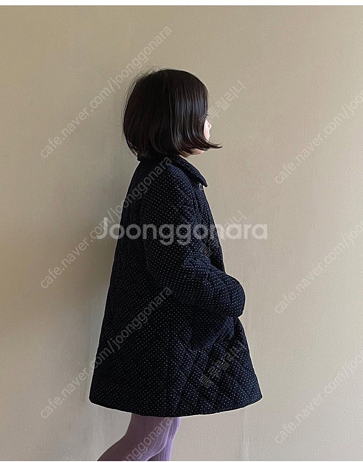 동그라미마켓 도트 퀼팅코트 L--0