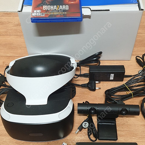 ps4용 vr 헤드셋 판매합니다.(ps5 어댑터 포함)