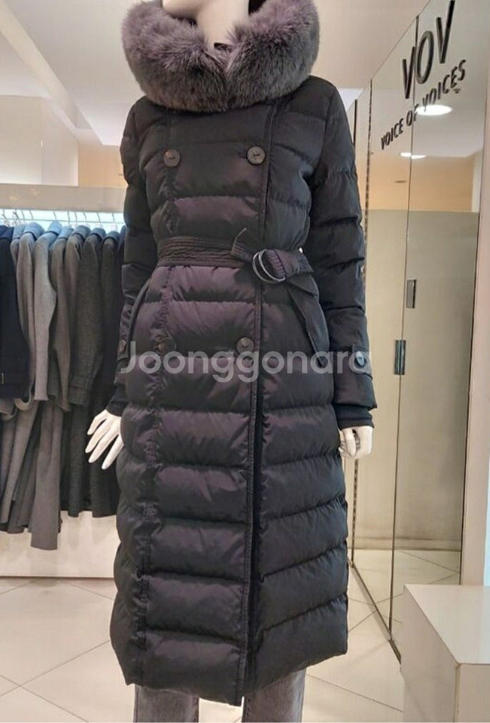 [새상품]VOV보브 폭스퍼 더블 트렌치 롱구스패딩 새상...--0