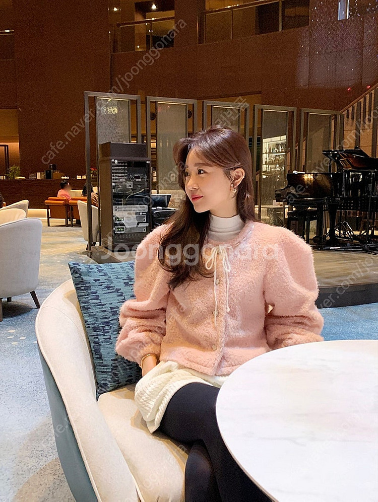 바이씨니 뽀송 스티치 가디건 :)--3