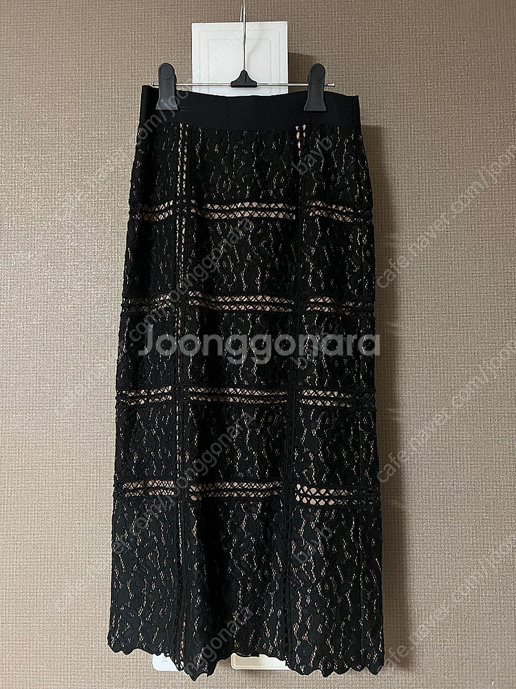 한섬 LANVIN 랑방컬렉션 레이스 스커트 롱 치마 하객룩 돌잔치--6