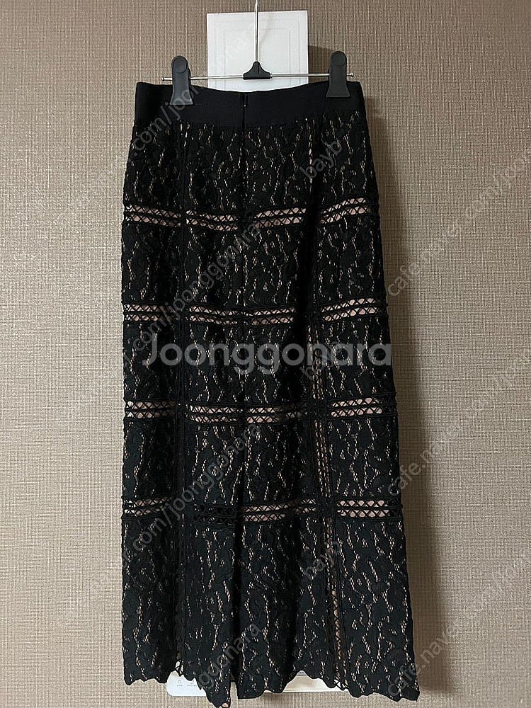 한섬 LANVIN 랑방컬렉션 레이스 스커트 롱 치마 하객룩 돌잔치--7