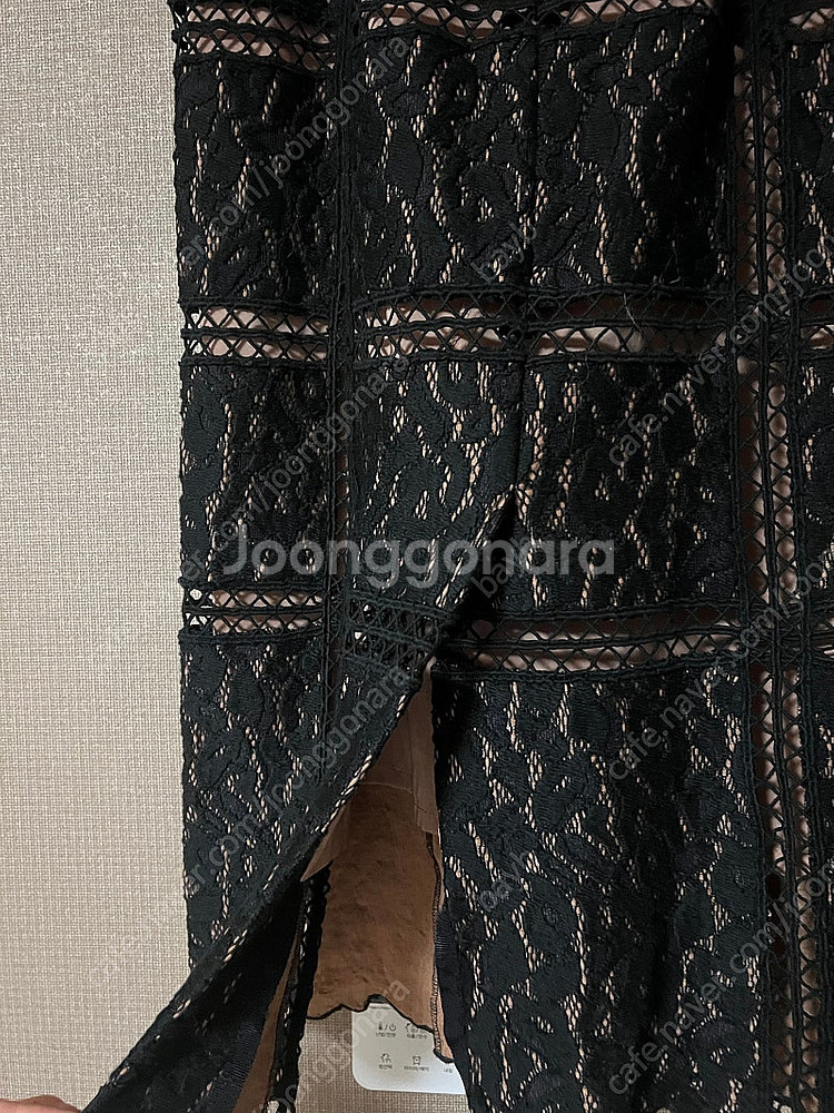 한섬 LANVIN 랑방컬렉션 레이스 스커트 롱 치마 하객룩 돌잔치--8