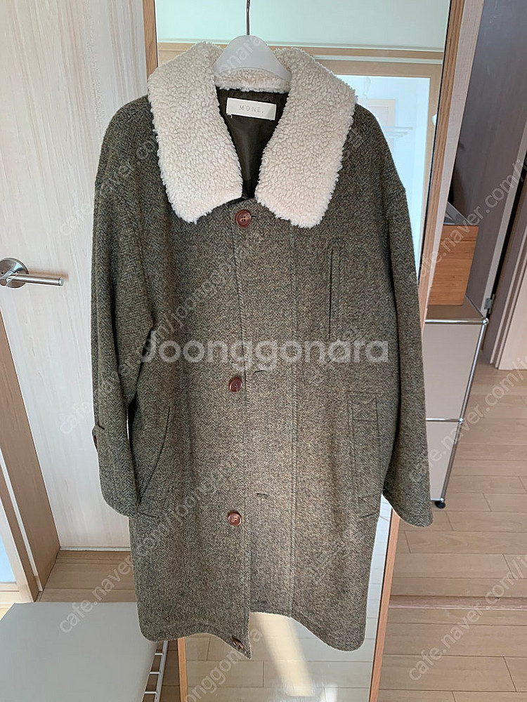 Mone 모네마켓 모스그린스코틀랜드 울코트--0